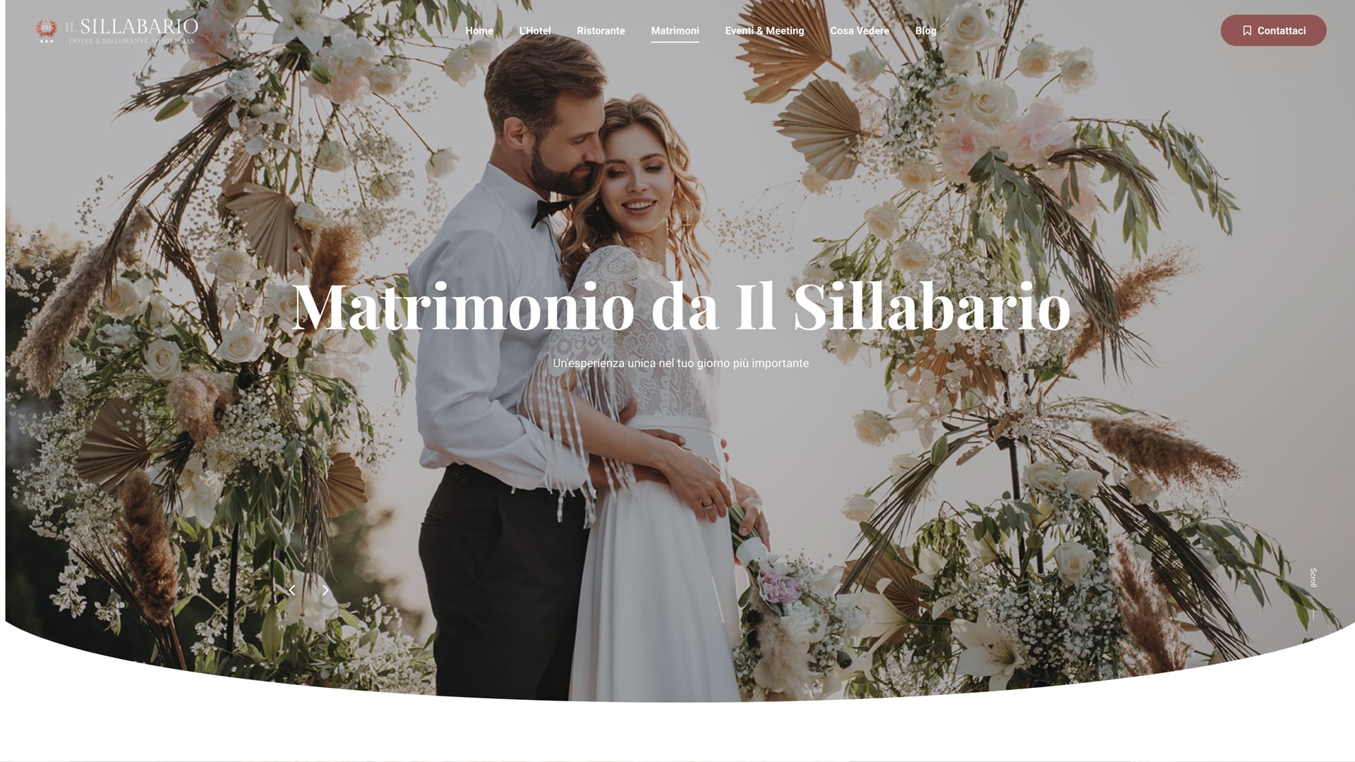 Realizzazione siti web per matrimoni sardegna - Il sillabario