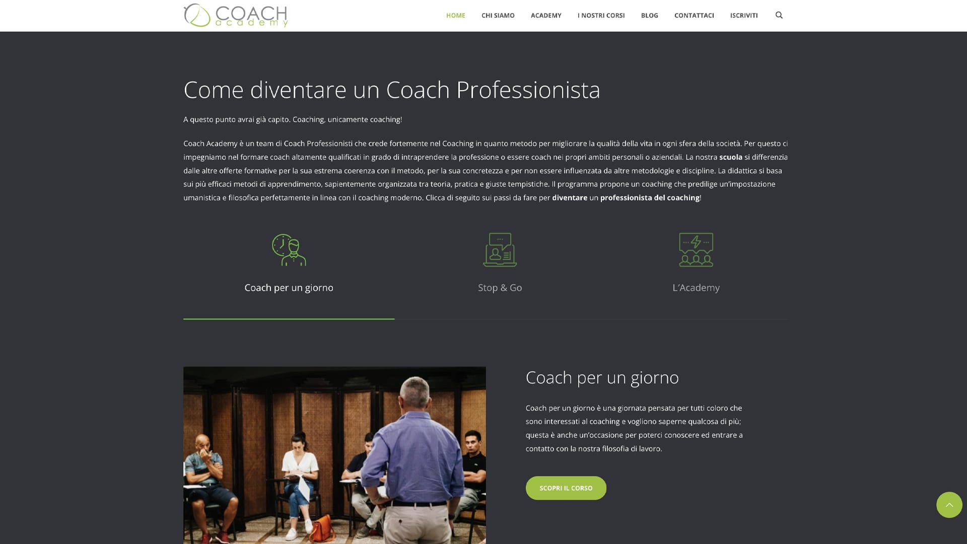 Realizzazione sito web coach professionista sardegna