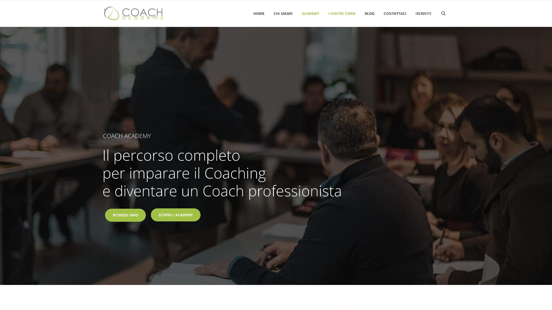 realizzazione sito web per corsi di coaching