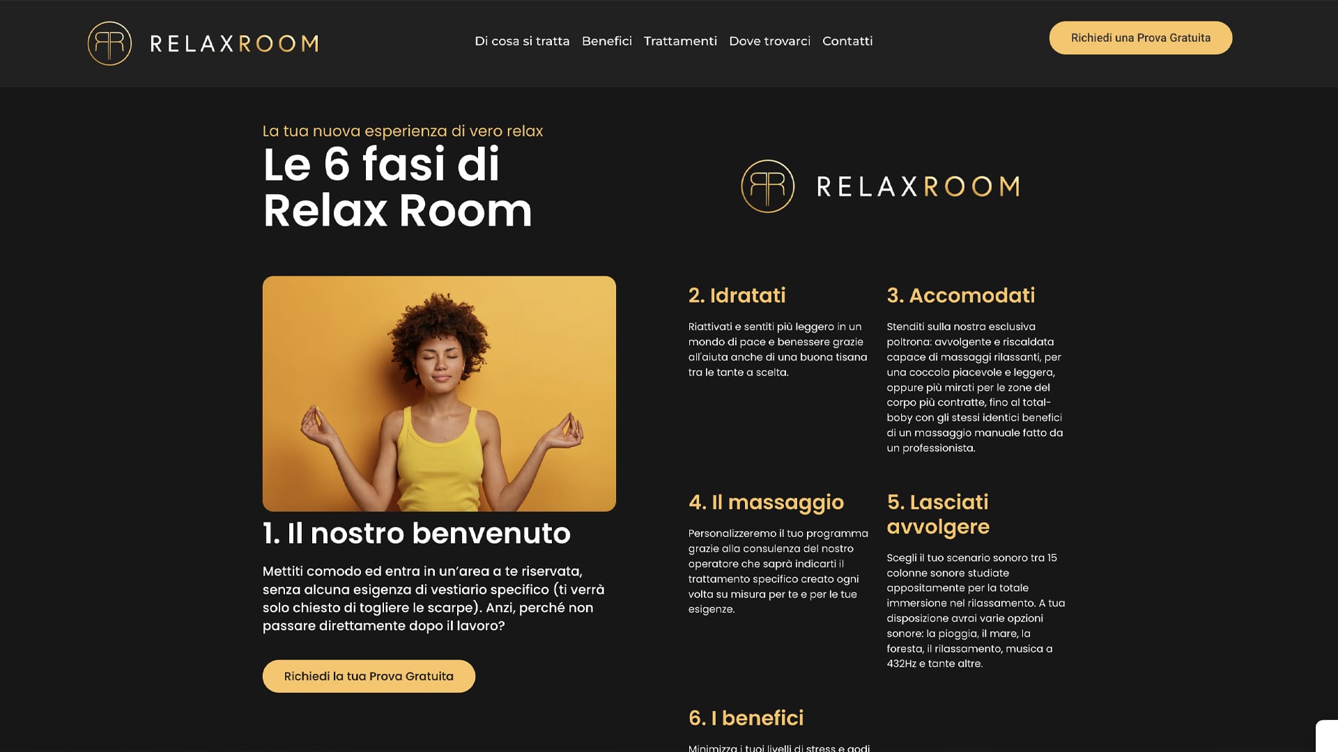 sito web relax room cagliari - dframe