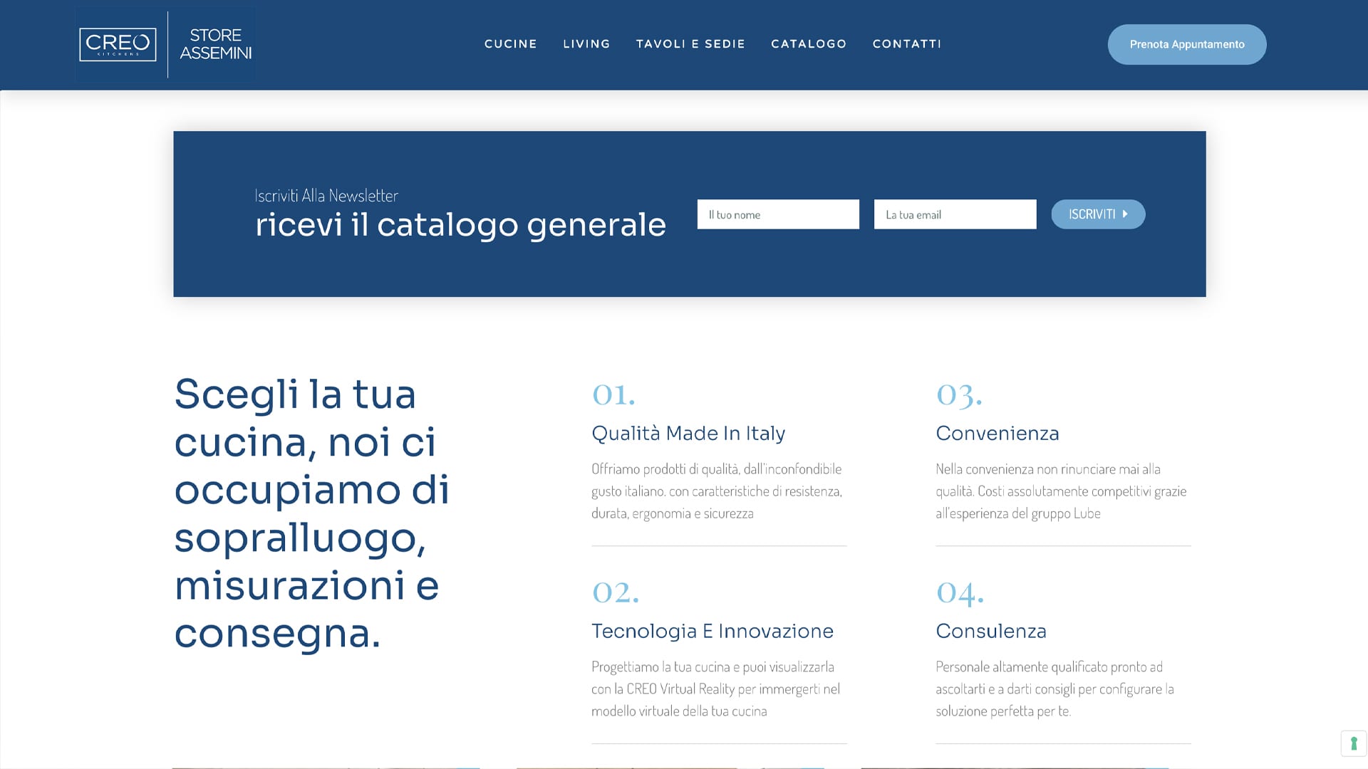 Realizzazione Sito Web Creo Store Sardegna