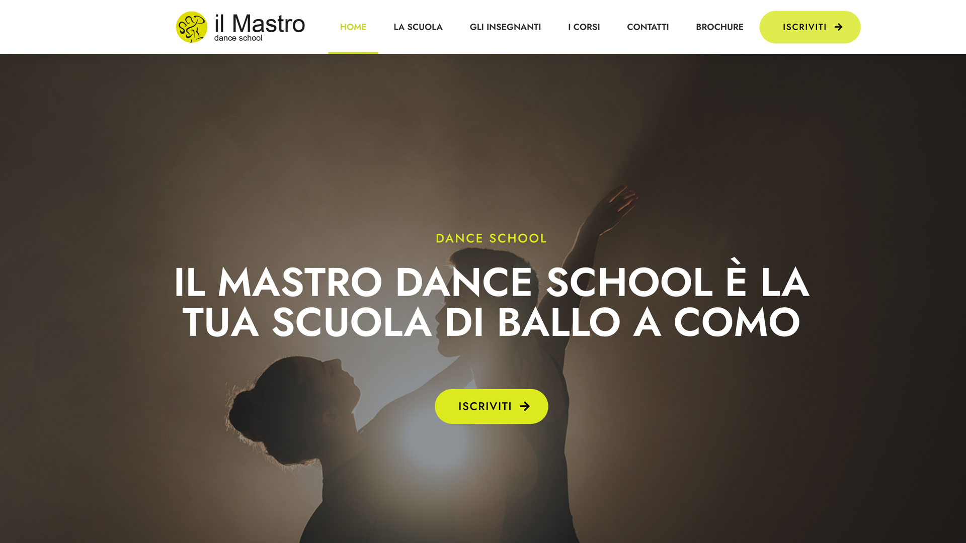 Realizzazione sito web scuola di danza como