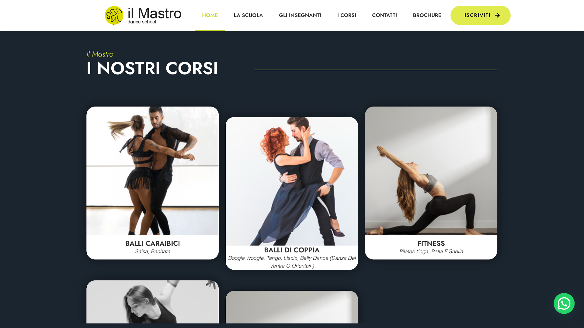 realizzazione sito web per corsi di danza como