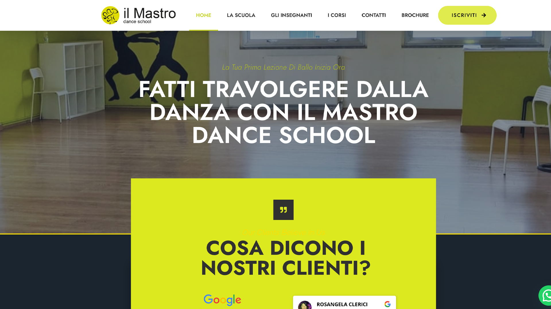 sito web per scuola di danza